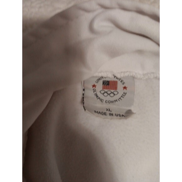 Vtg Olympic Committee Jacket Mens XL White Full Zip Team USA Track Sports - Picture 3 of 4